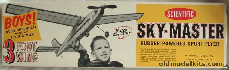 Scientific Sky-Master - 36 inch Wingspan Balsa Flying Model Airplane, 160-495 plastic model kit